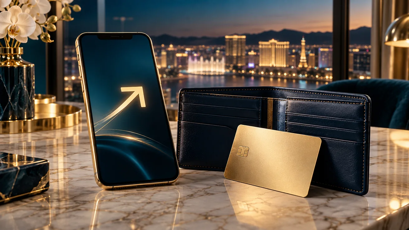 Smartphone and wallet illustrating a withdrawal — AI illustration