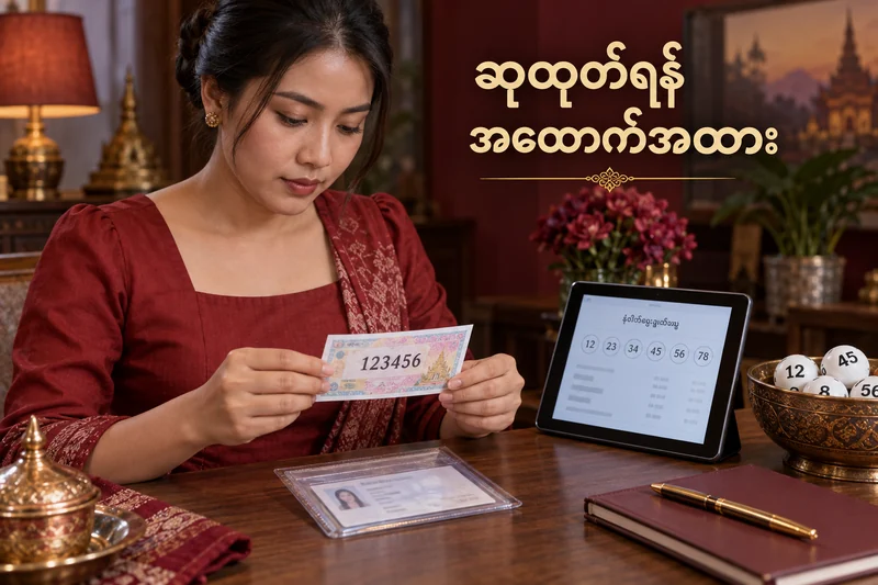 စက္ကူထီလက်မှတ်နှင့် အွန်လိုင်းအော်ဒါကို သီးခြားစစ်ဆေးနေသော သရုပ်ဖော်ပုံ။